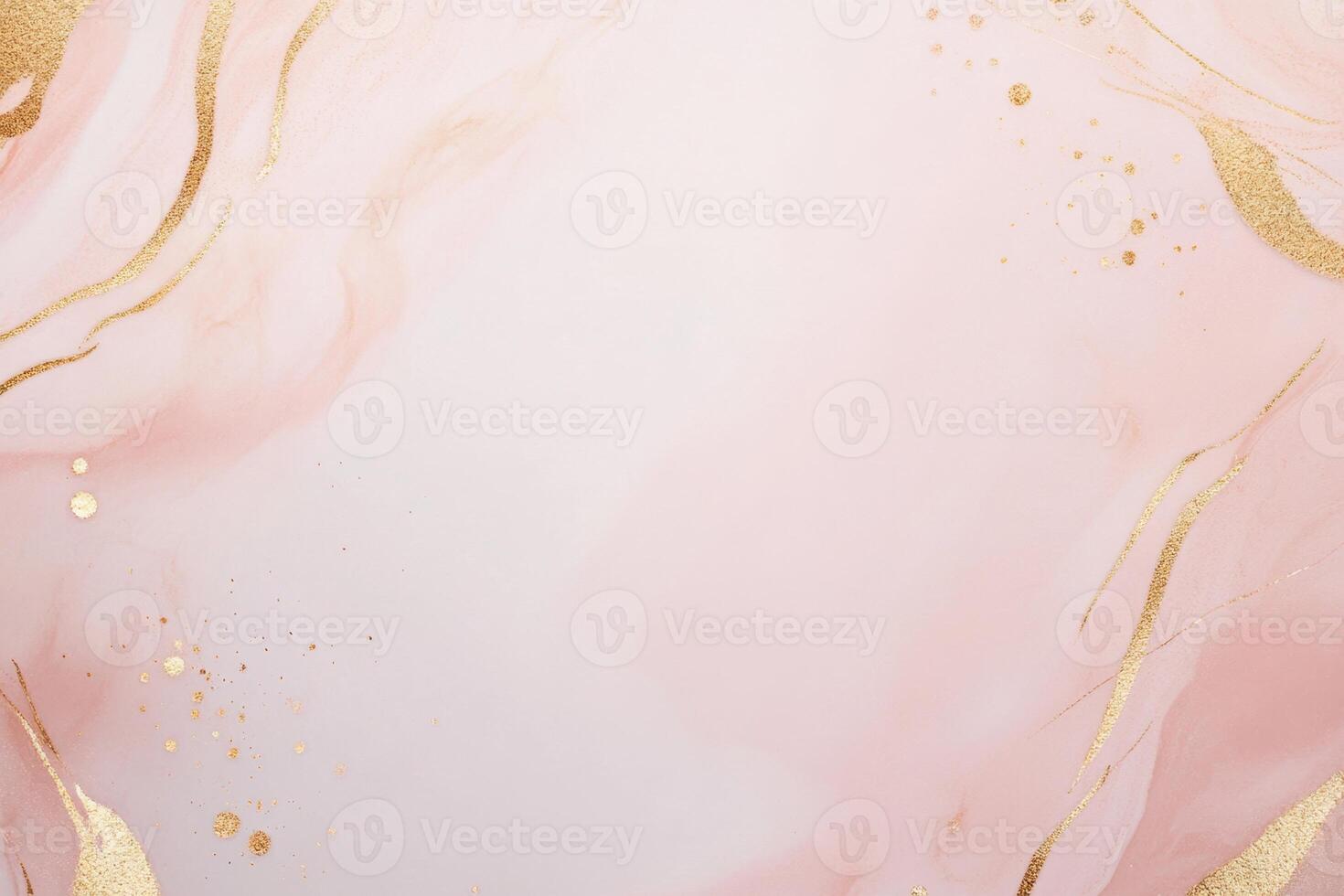 Subtle swirls of rose and white, kissed with gold, create an elegant, fluid, and ethereal design photo