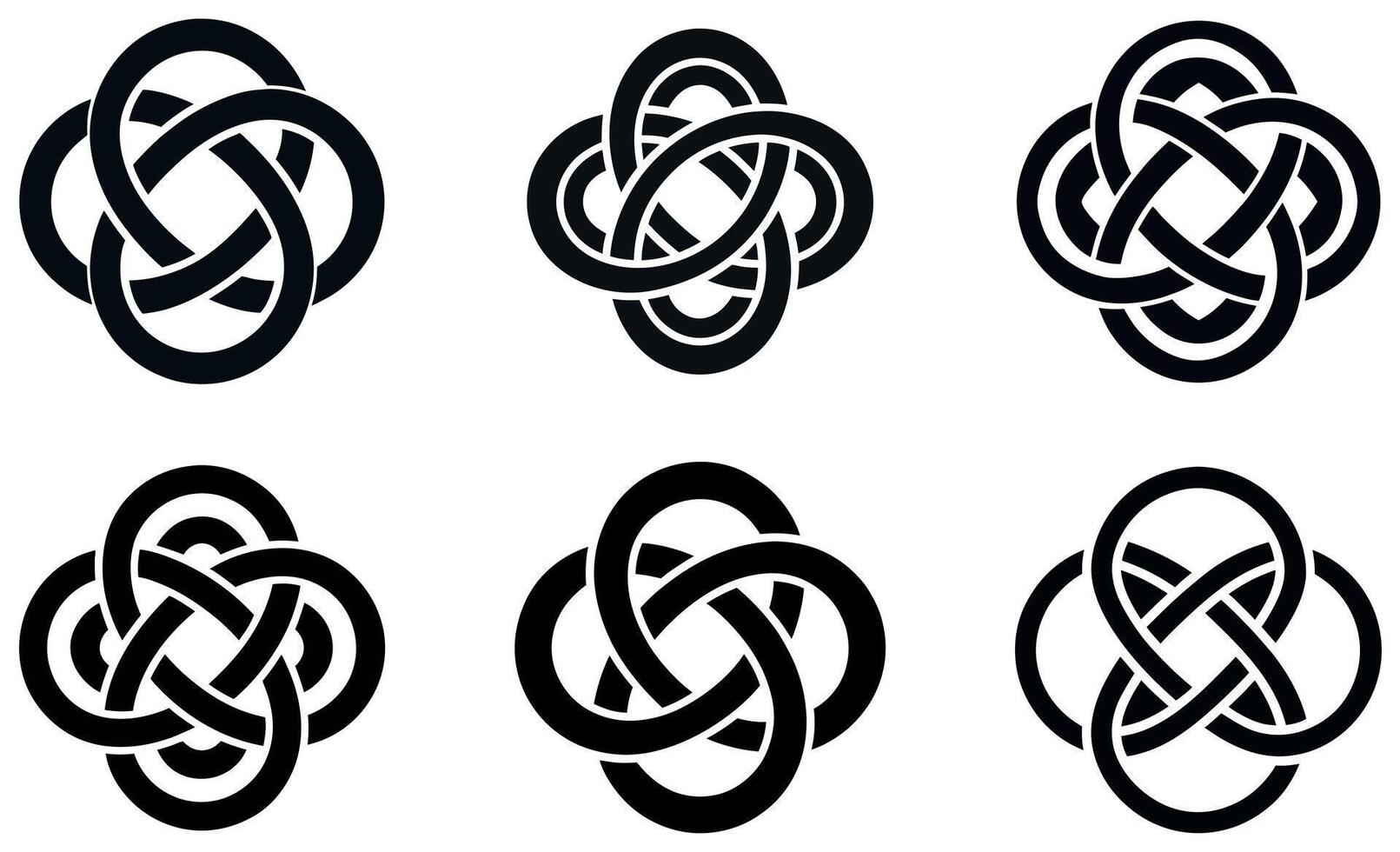 Celtic Knot Design Elements icon set vector
