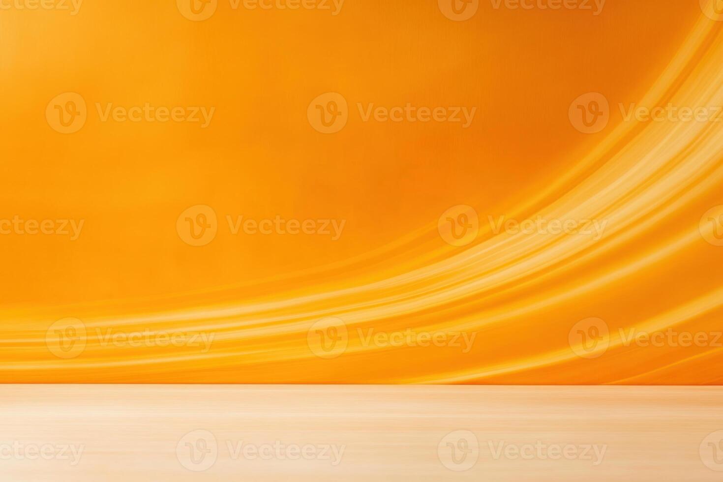 Abstract orange backdrop with curved, flowing lines on a light-colored surface. Modern design photo