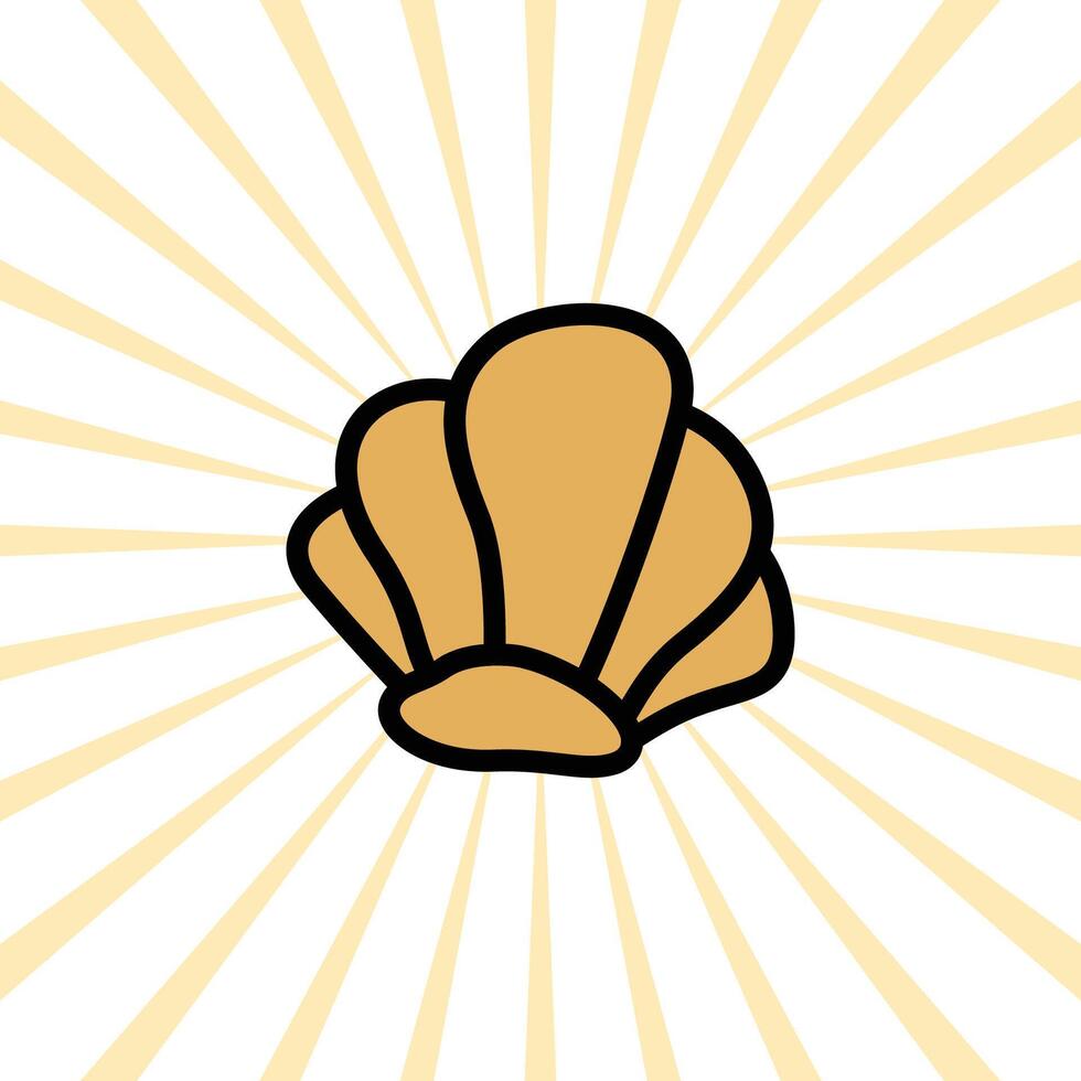 a shell icon on a white background vector
