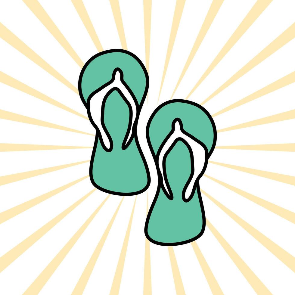 flip flops summer collection illustration pic vector
