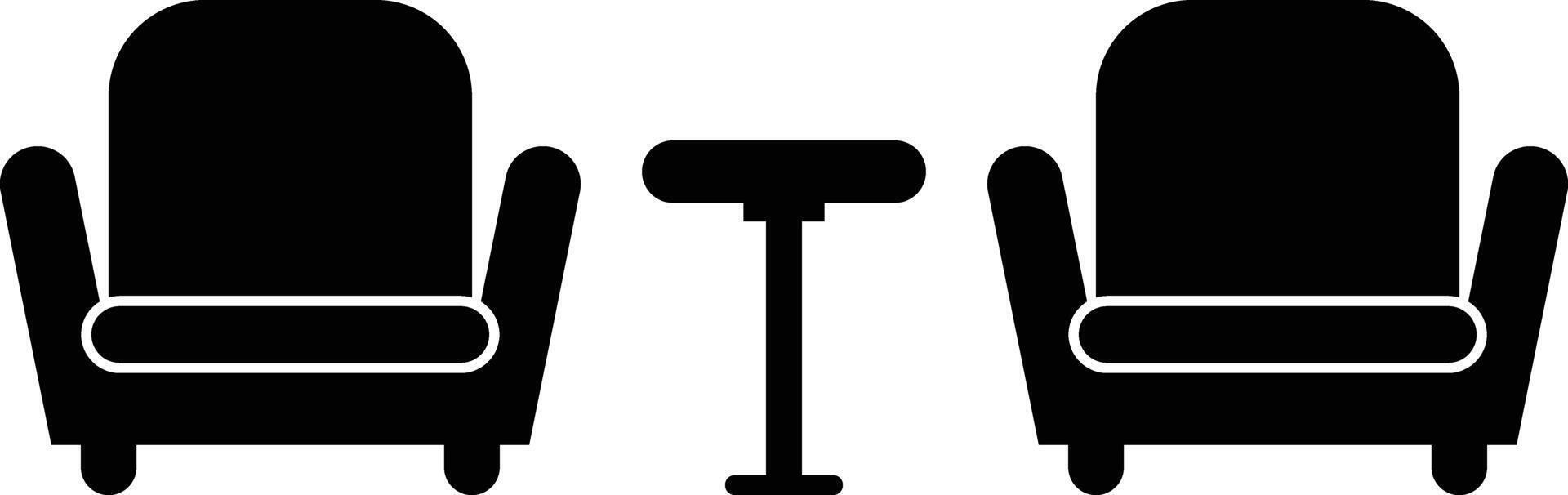 Airport lounge icon. Airport lounge sofa sign. Couch or armchair symbol. flat style. vector