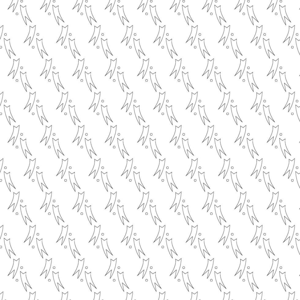 Seamless Birthday Ribbon Pattern, Minimalist Line Art vector