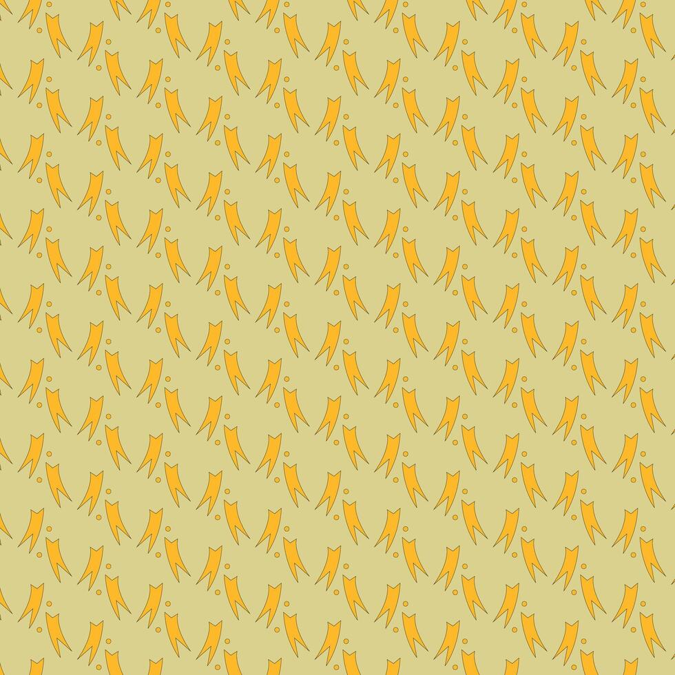 Abstract Seamless Pattern with Orange Elements on Beige Background vector