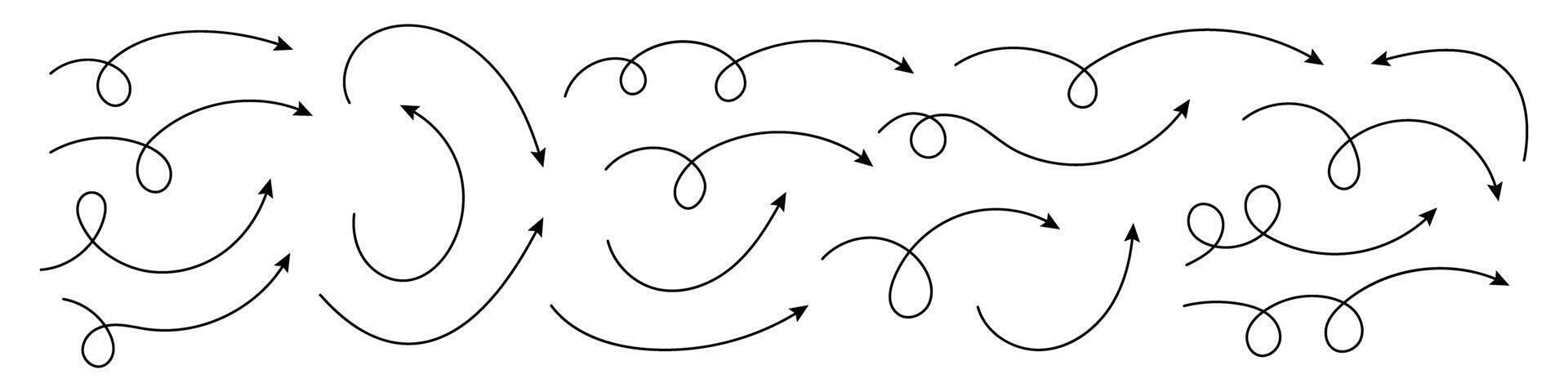Hand drawn arrows. vector