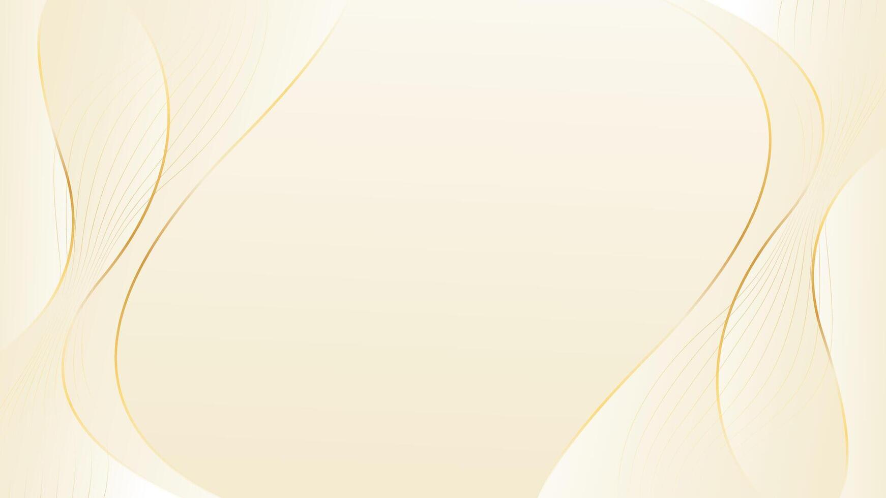Abstract beige luxury background with gold lines. Elegant template wallpaper vector