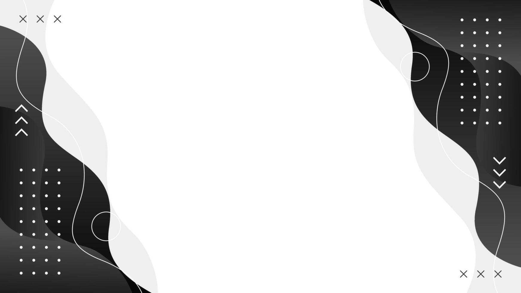 Abstract wave black shape in white background, geometric element vector
