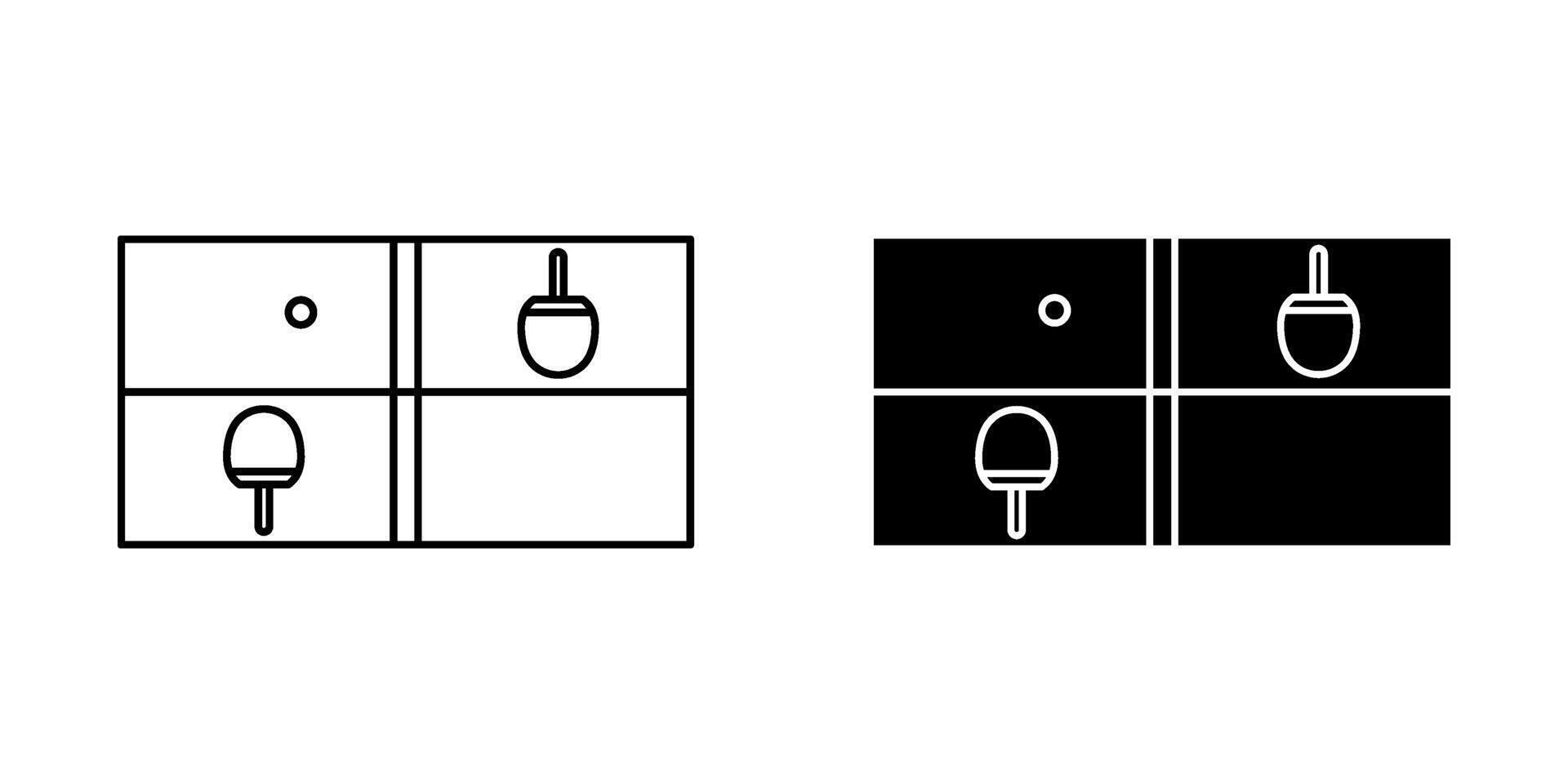 ping pong table Icon set.Symbol isolated white background. illustration. color editable. vector