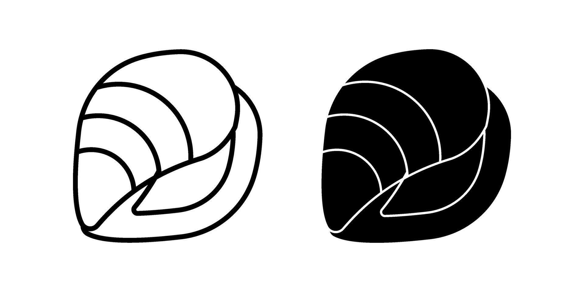 mussel Icon set. Symbol isolated white background. illustration. color editable. vector