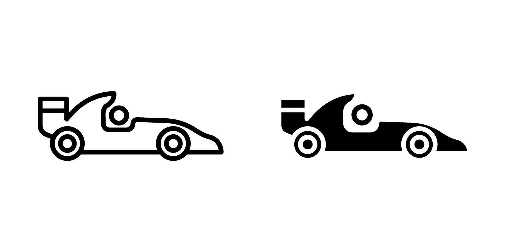 Racing car Icon set.Symbol isolated white background. illustration. color editable. vector