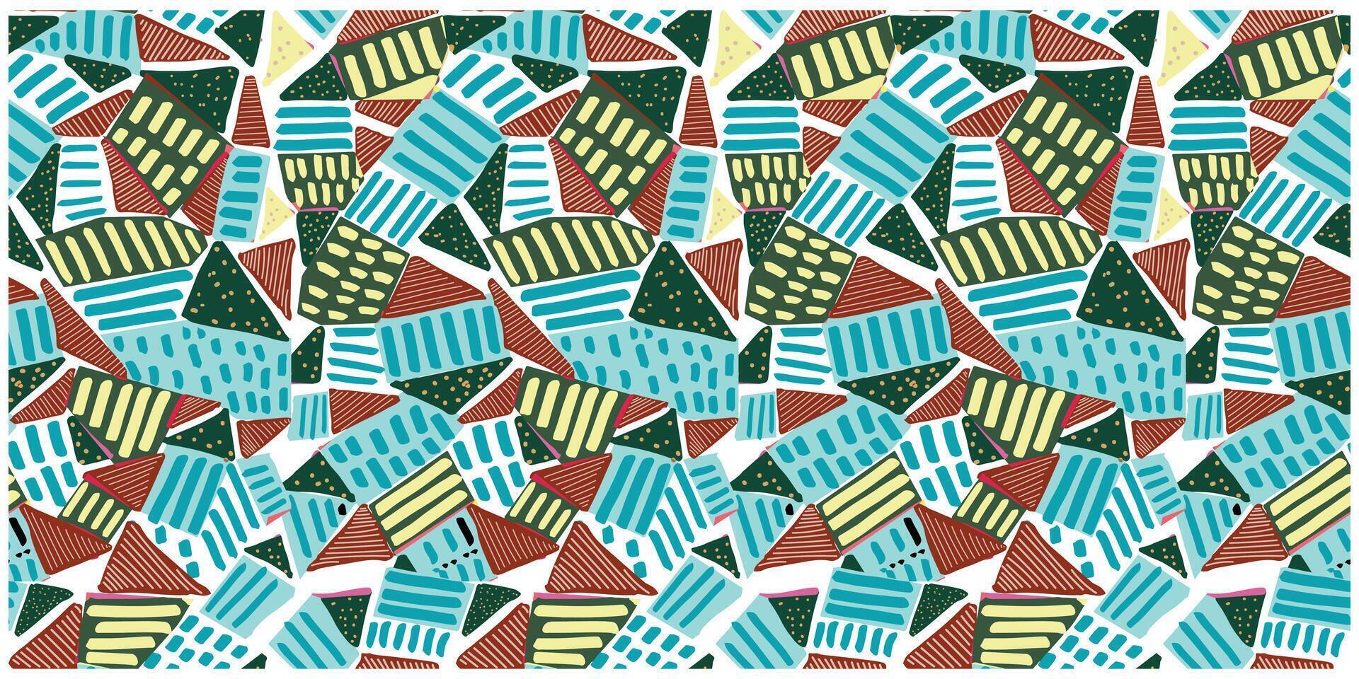 A striking pattern composed of numerous squares in diverse colors, showcasing a lively and artistic design. vector