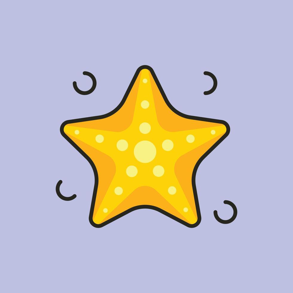 starfish logo icon illustration minimalist design vector