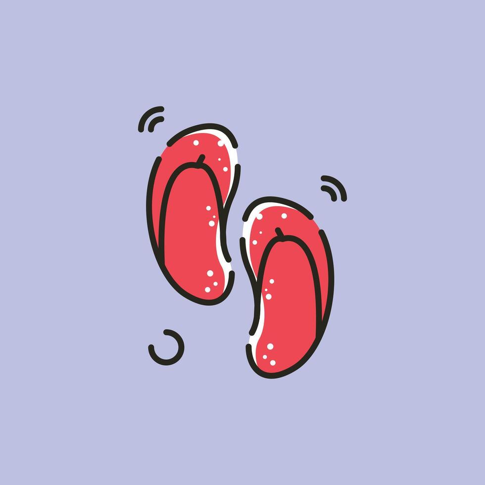 slippers icon logo linear minimalist simple design vector
