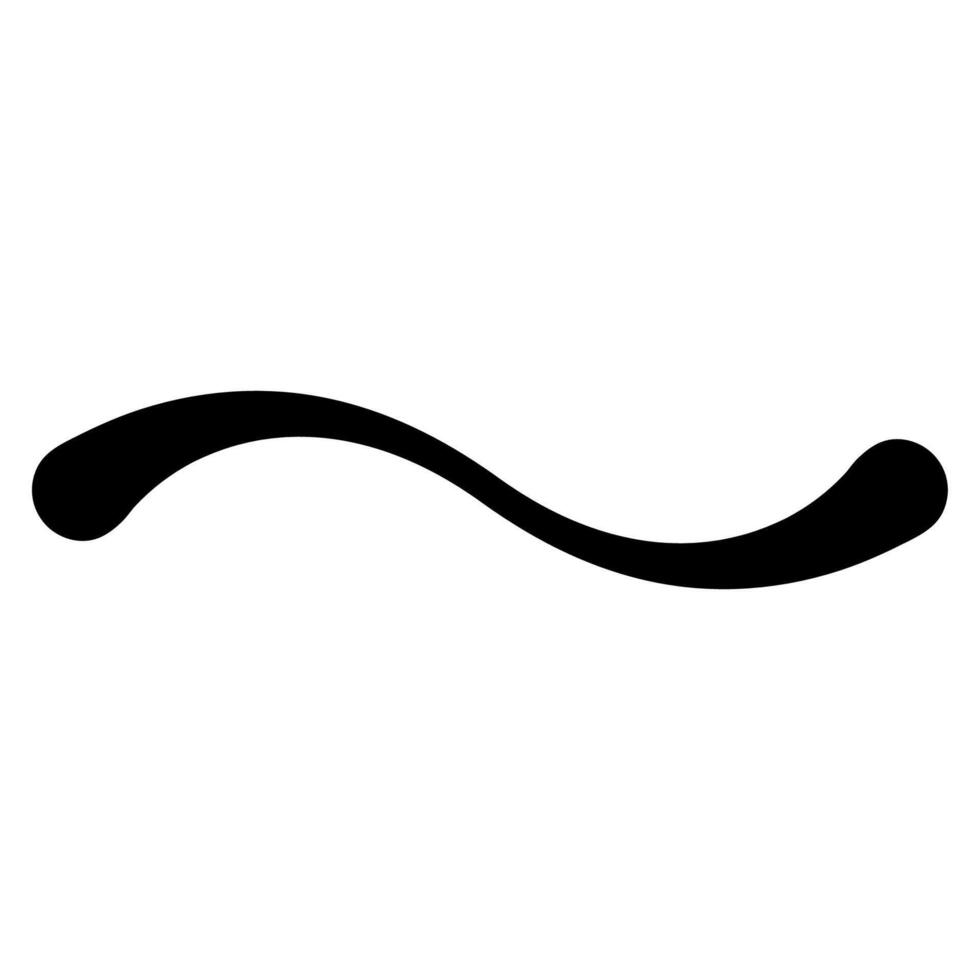 Sleek Black Wave Line, Dynamic Curve in Minimalist Design vector
