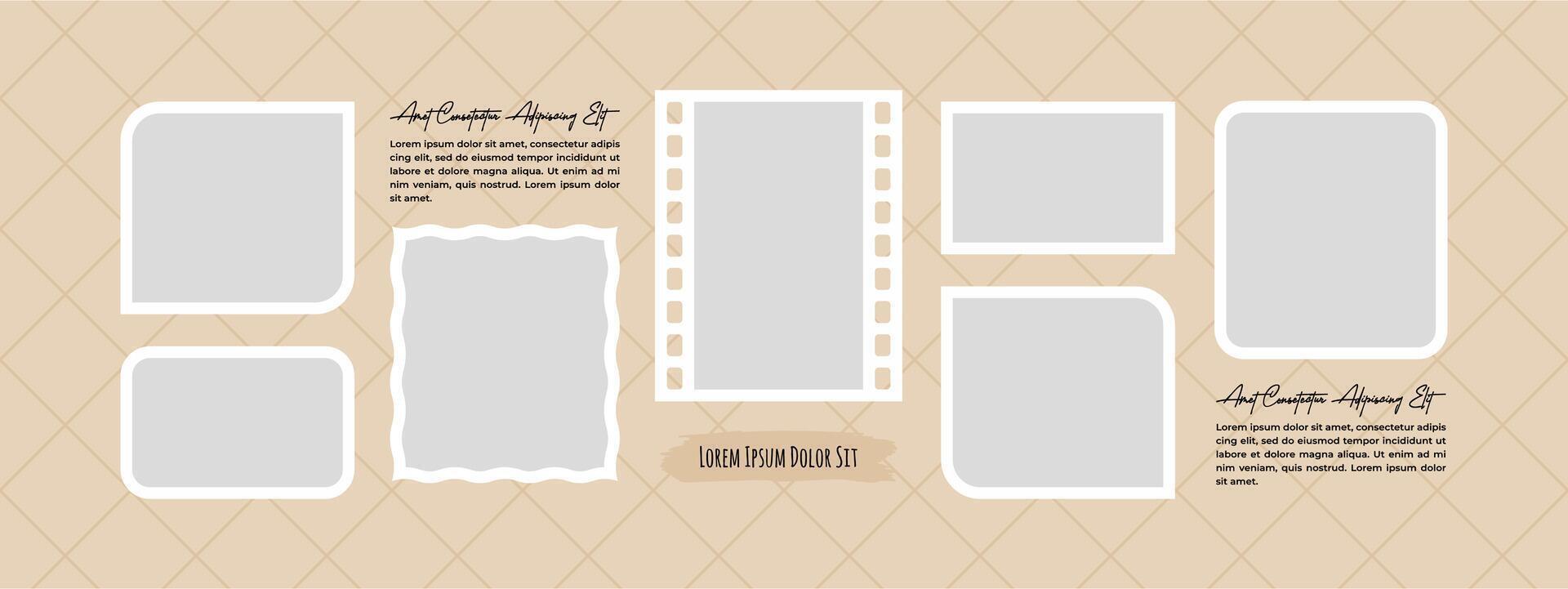 Blank Design Picture Moodboard photo collage design vector