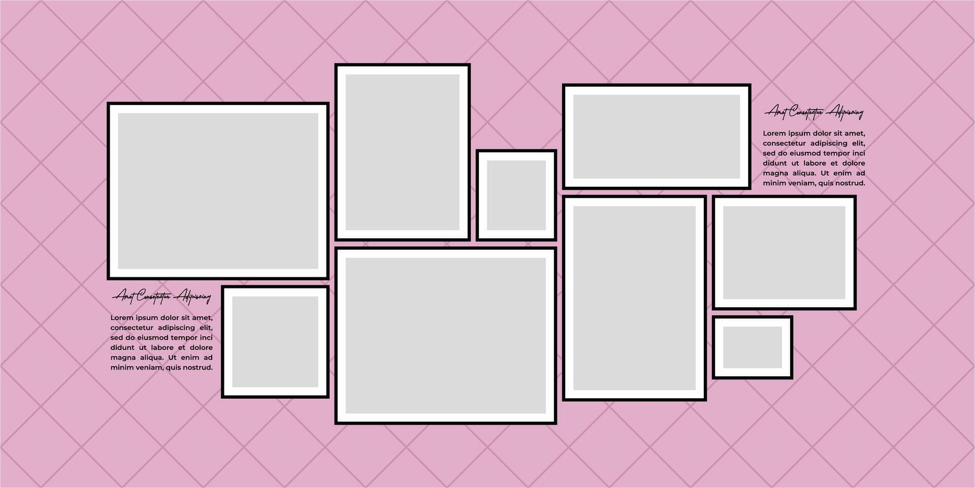 Design Blanck photo frame collage vector