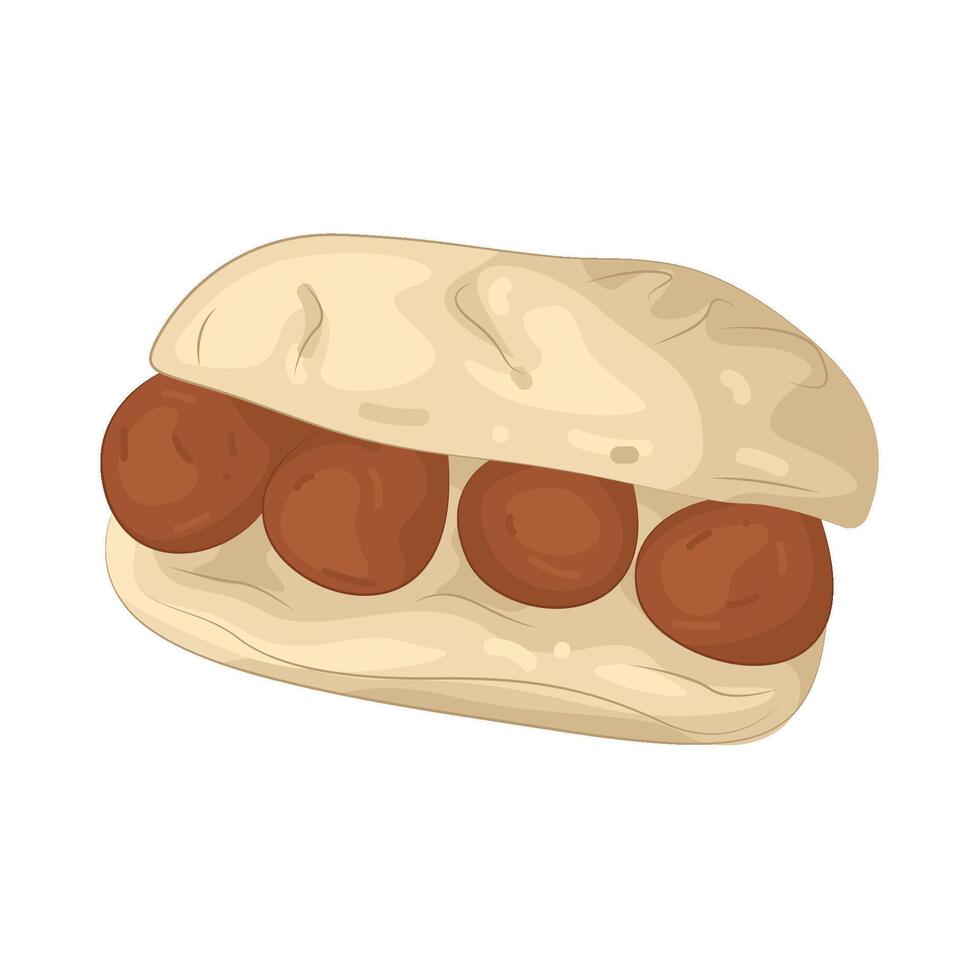 Illustration of Meatball Sub vector