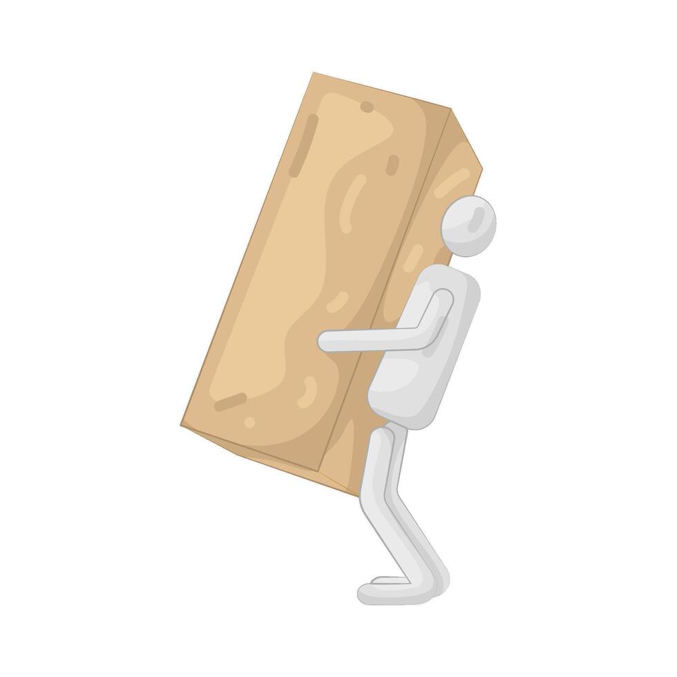 Illustration of Heavy Package vector