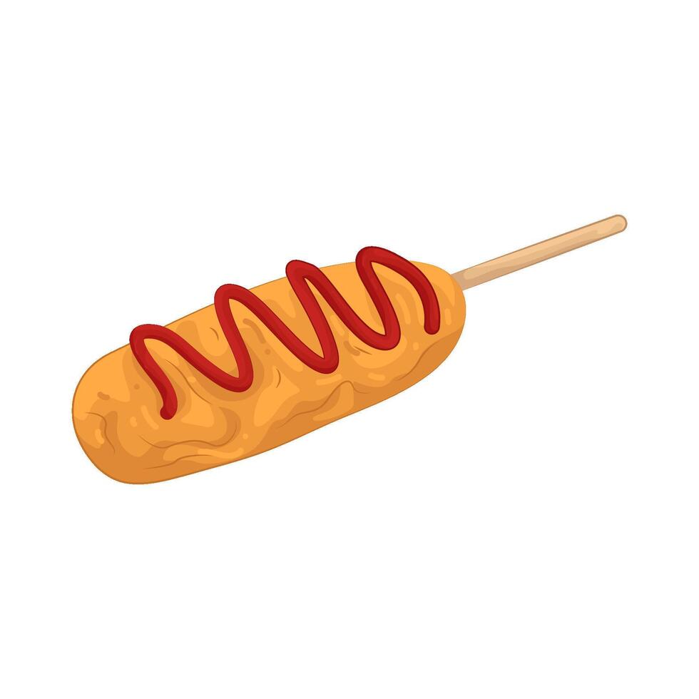 Illustration of Corn Dog vector