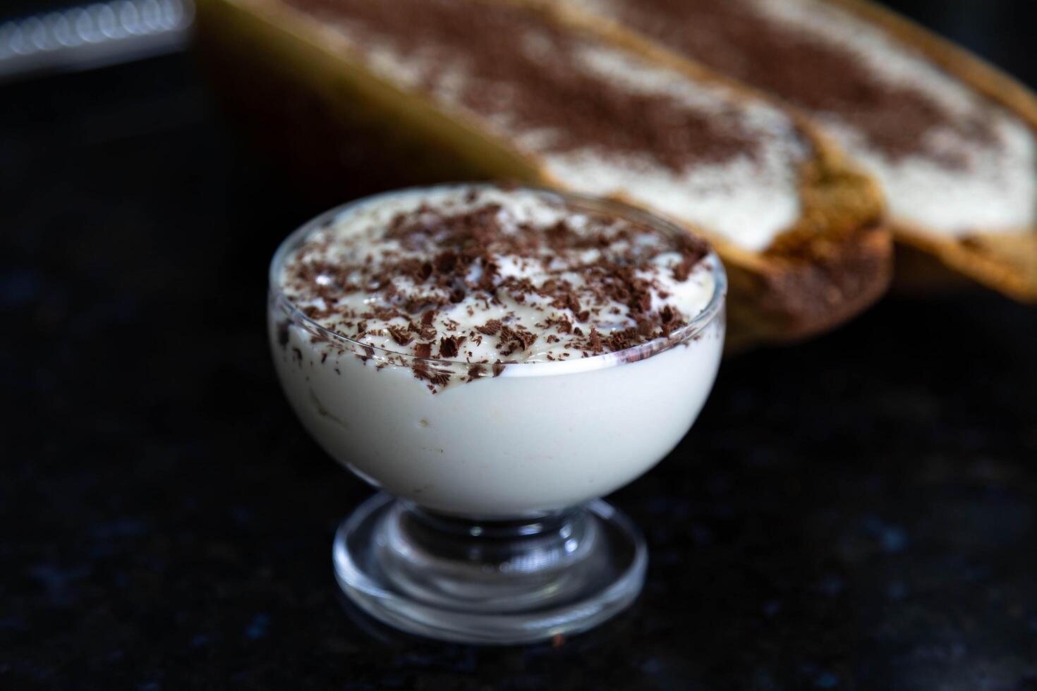 Traditional cupuacu cream, cupuacu mousse served in the fruit shell with grated chocolate 6 photo
