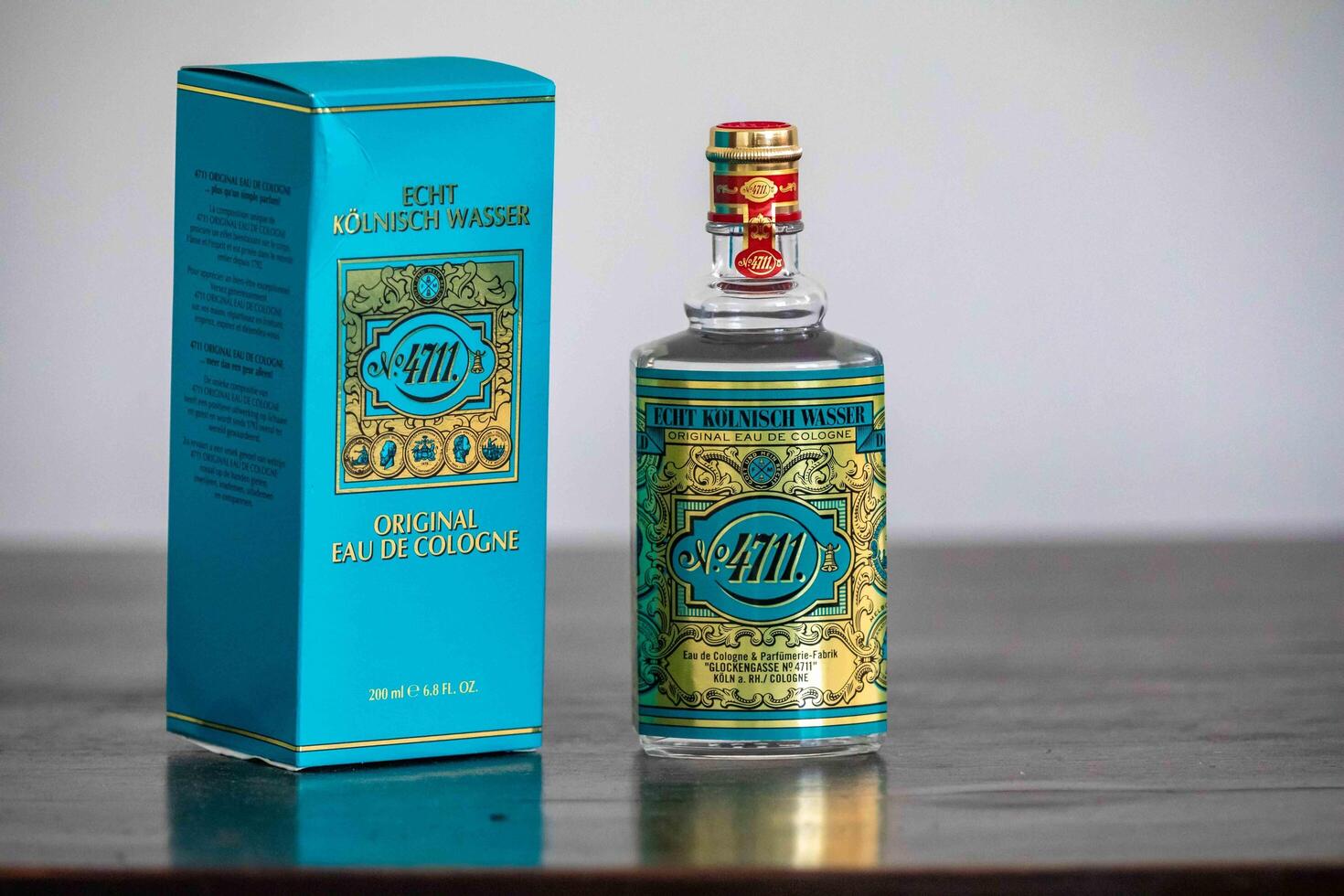 Brazil, February 28, 2025. The oldest and most original cologne in the world, the German 4711. Portrait original photo
