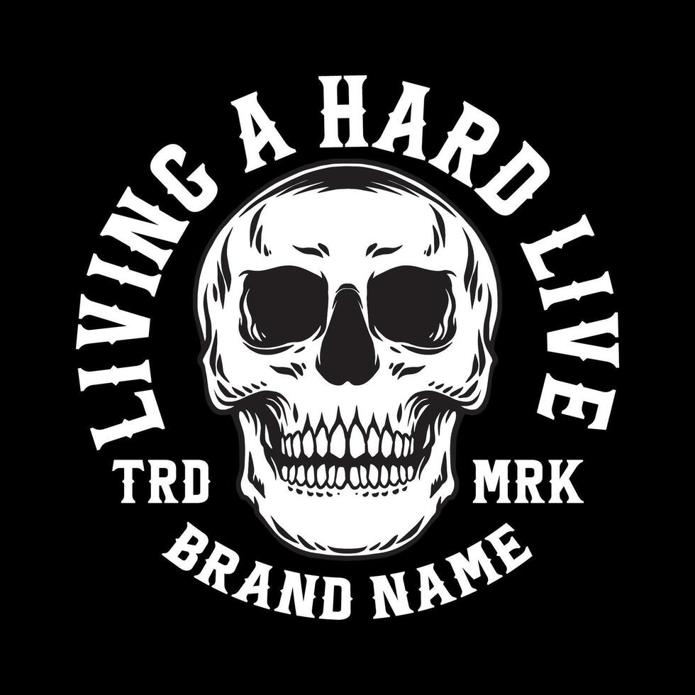 Human skull art hand drawn vector