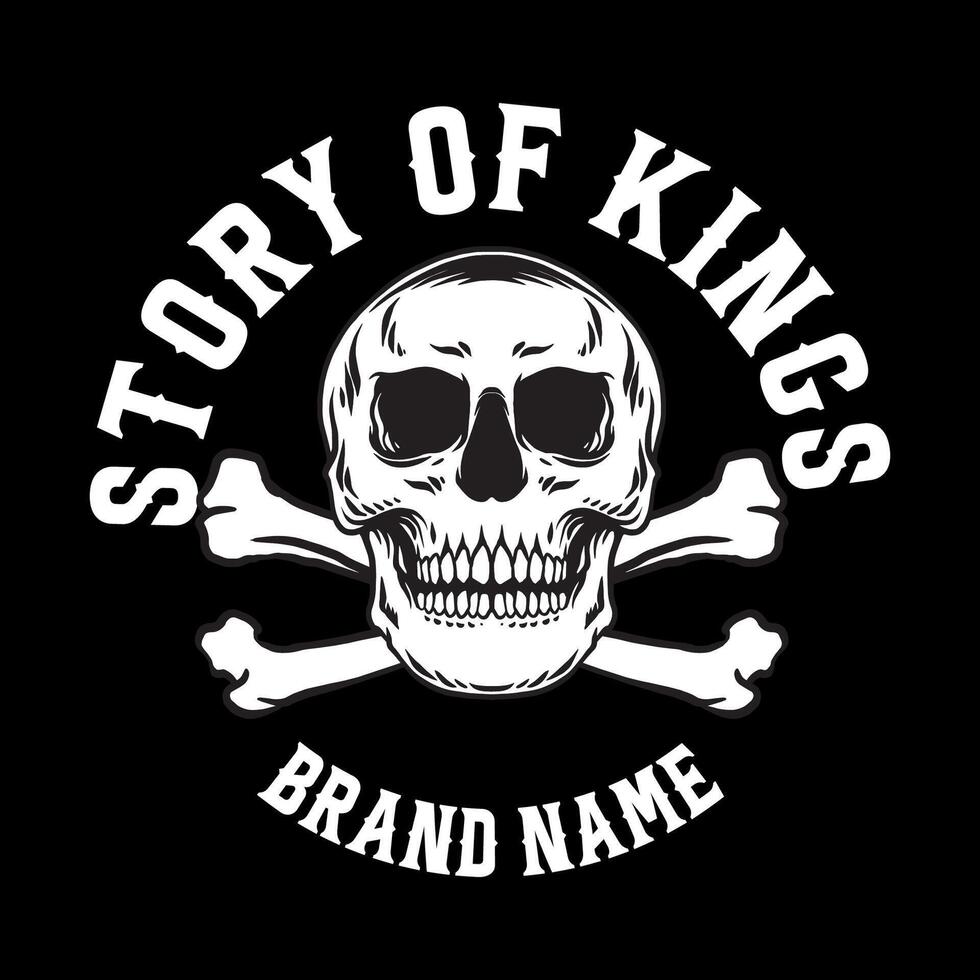 Skull with crossbones art vector