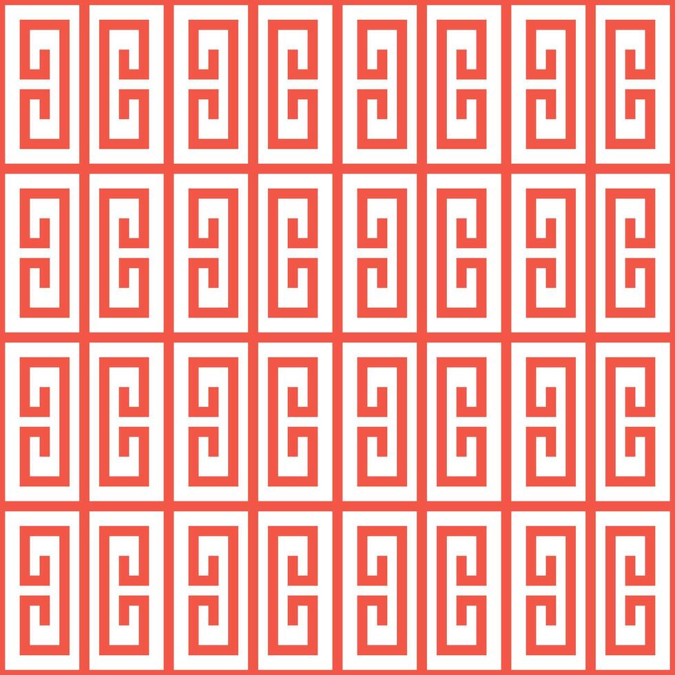 A red and white pattern with greek letters vector