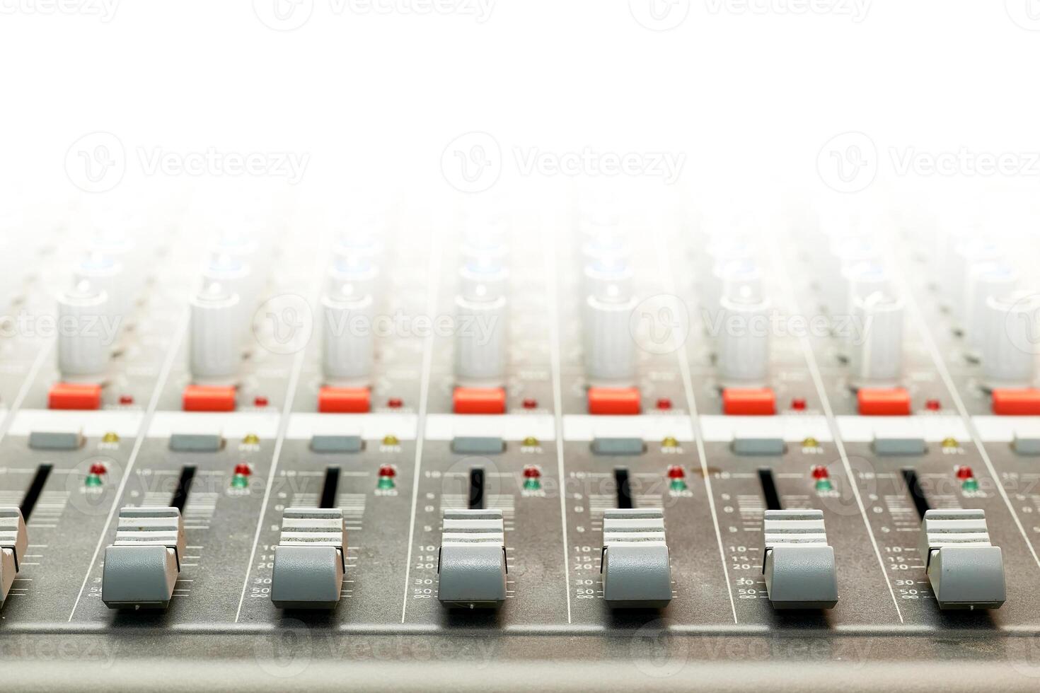 Mixing console for controlling the volume, frequencies.Place for text photo