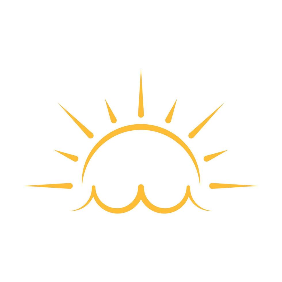 A half sun is setting downwards icon sunset concept for graphic design, logo, web site, social media, mobile app. ui. illustration. vector