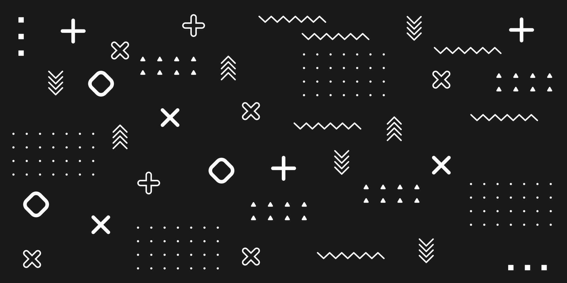 Abstract geometric memphis elements design background. vector