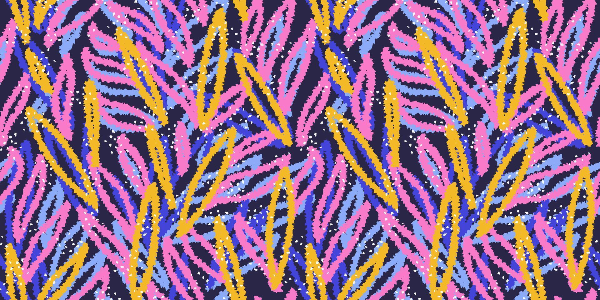 Unique abstract organic shapes seamless pattern. hand drawn sketch creative forms print. Colorful background. Contemporary ornament. vector
