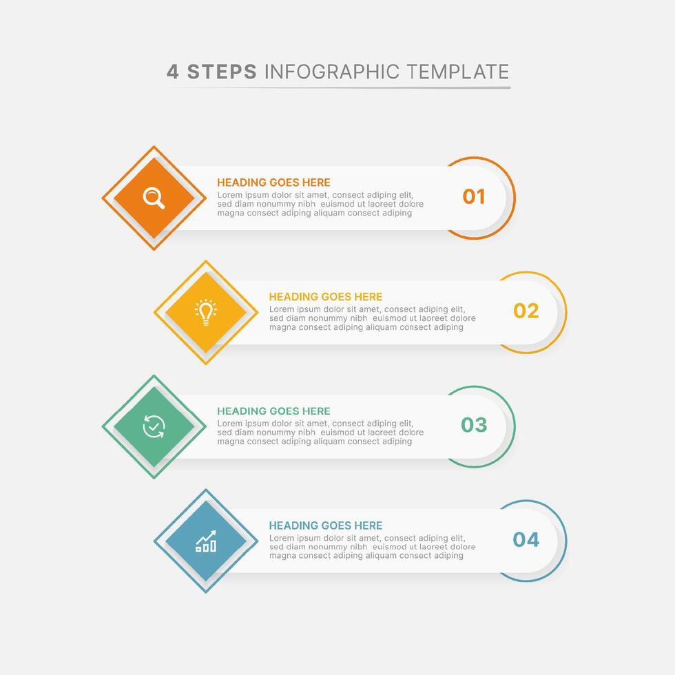 Business Infographic Design Template with Four Bar of Options vector