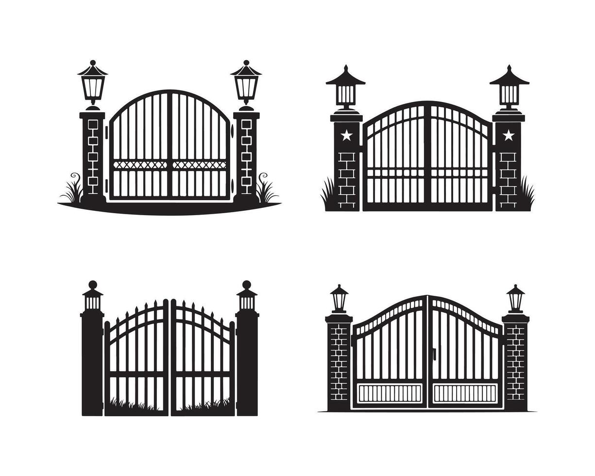 Set of Four Unique Designs for Residential and Commercial Use vector