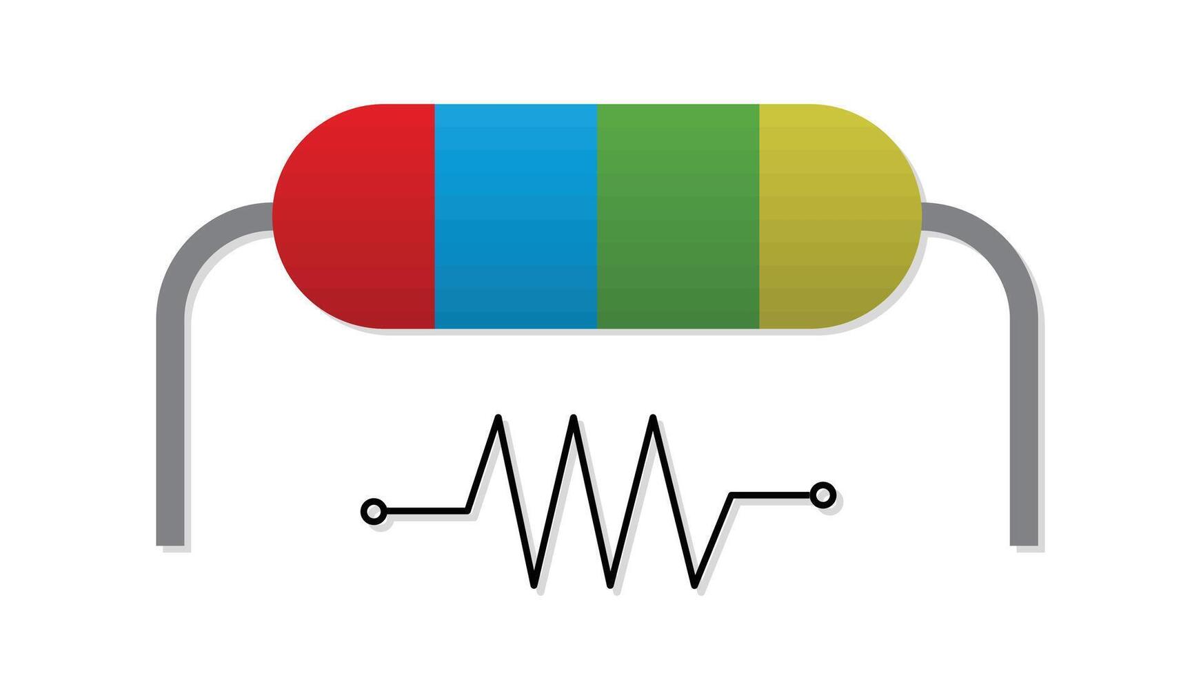 Resistor electronic or electrical symbol icon illustration vector