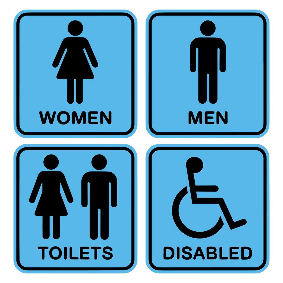 Toilet Signs Set design vector