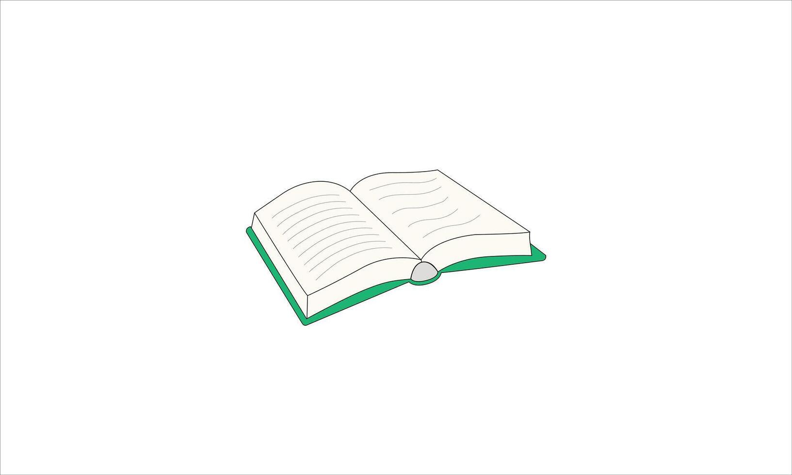 an open book on a white background vector