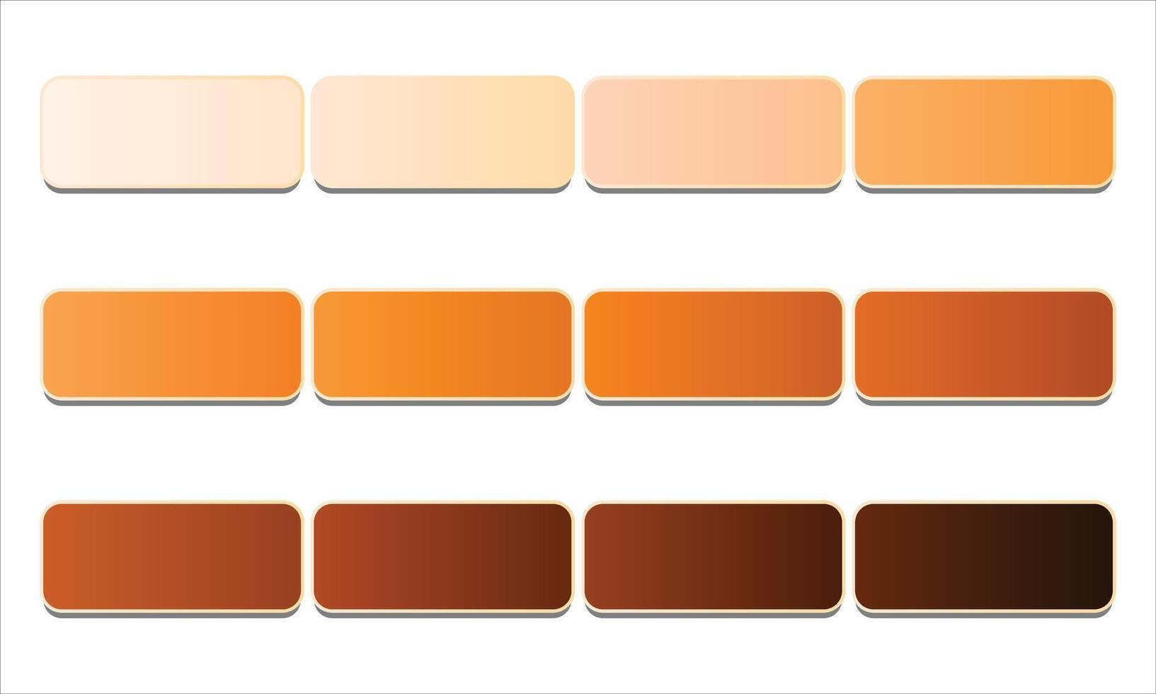 Orange, Peach, Cream, Beige Color Gradient Palette vector