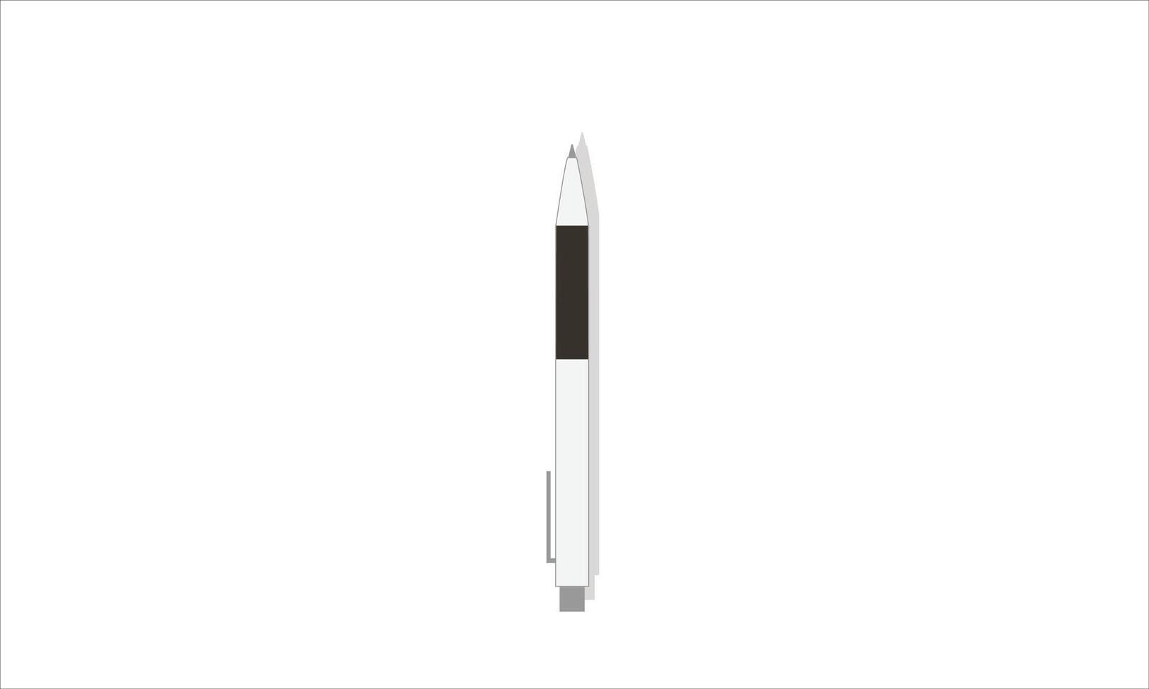 a pen on a white background with a black tip vector