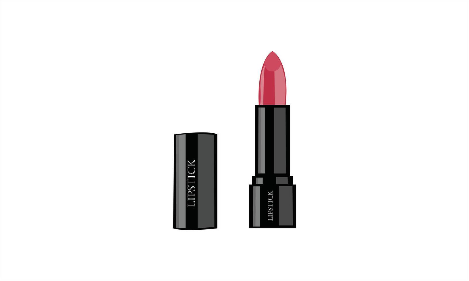 lipstick on a white background with a pink lipstick vector