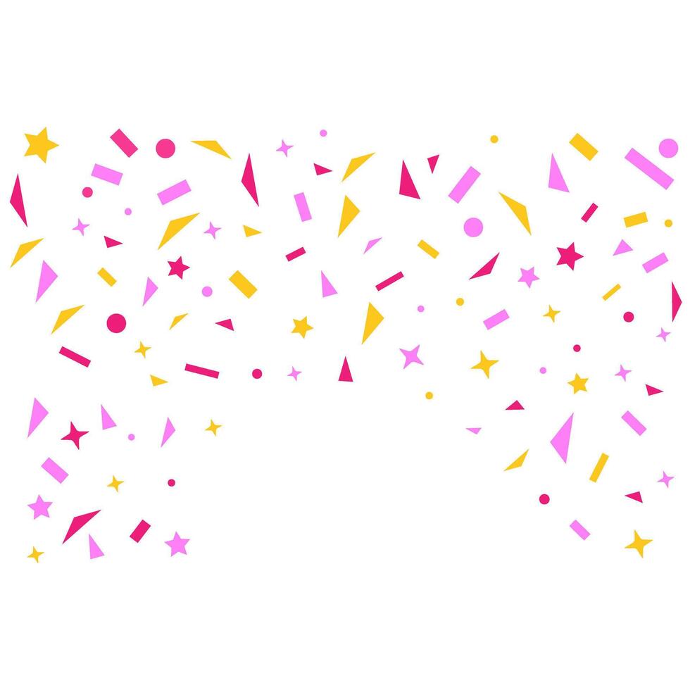 Confetti on white background. Illustration of confetti for your design vector