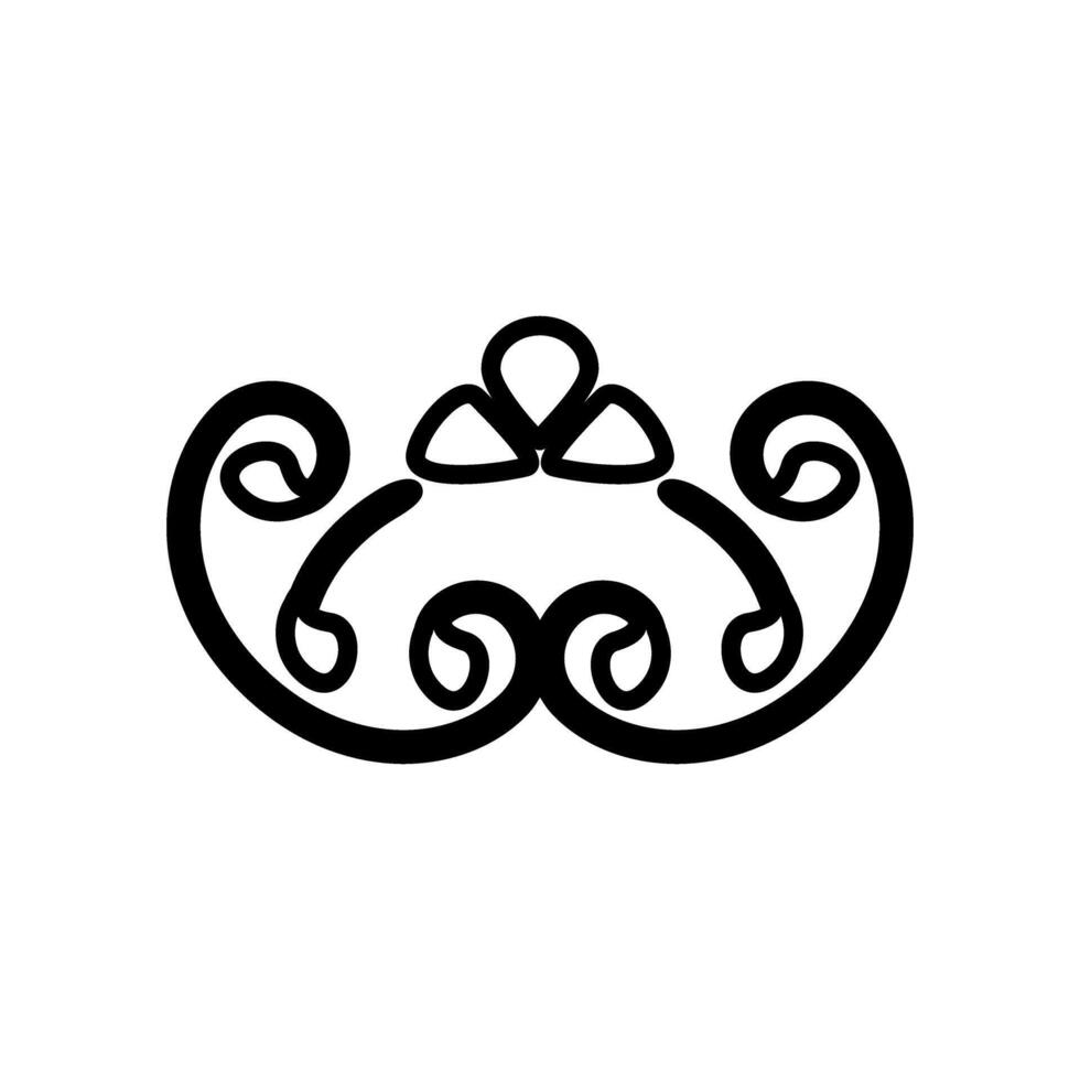 decorative element design over white background, line style, illustration vector