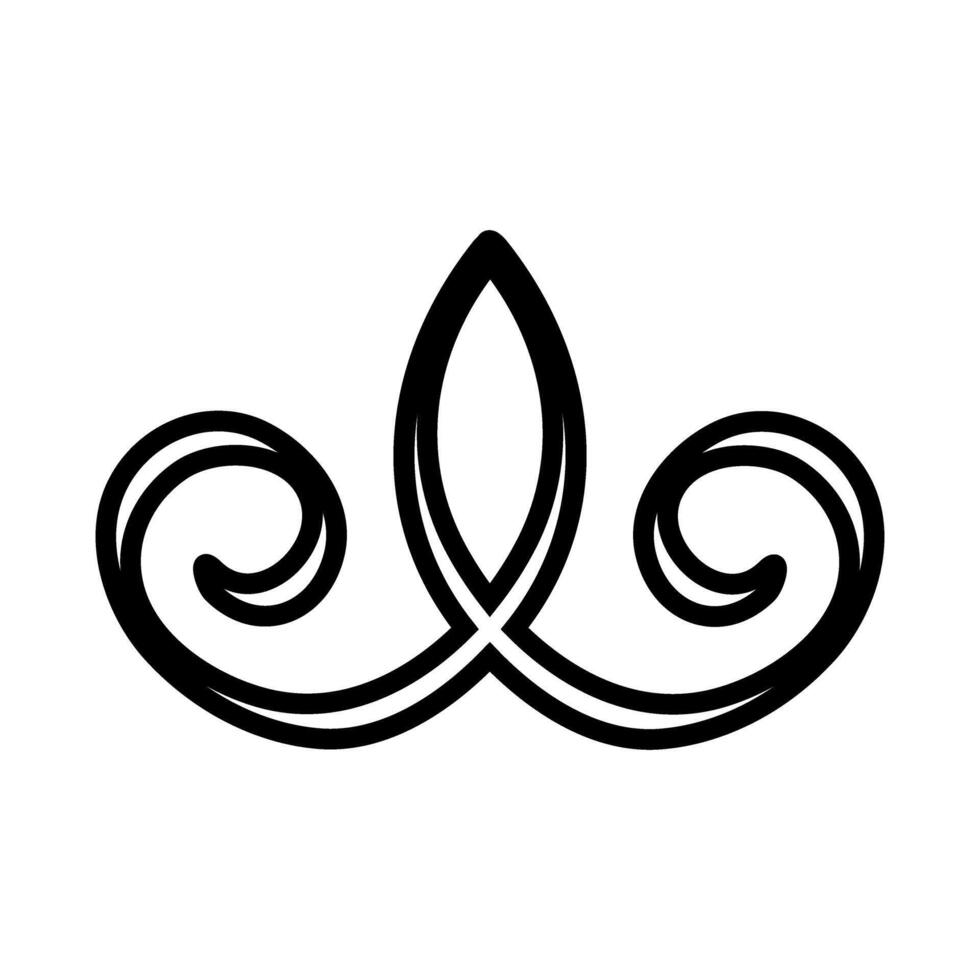 decorative ornament icon over white background, line style, illustration vector