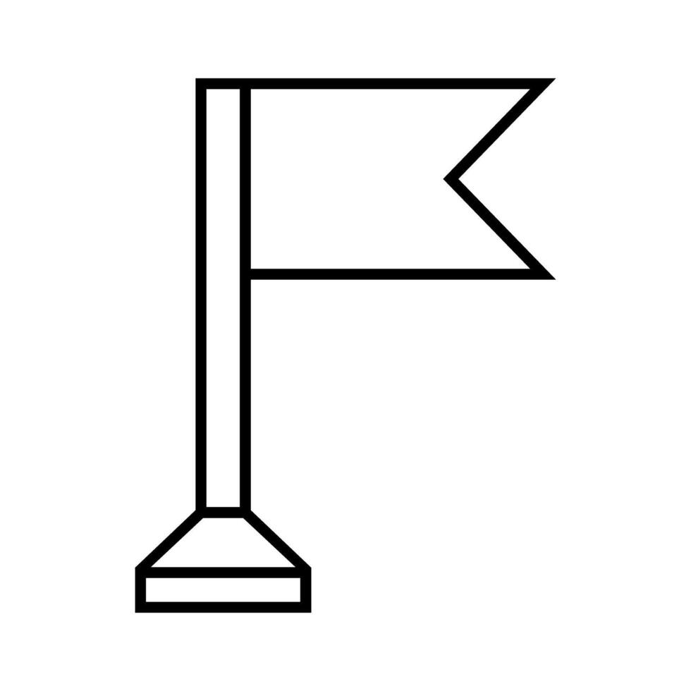 Flag icon . A thin line sign. Isolated contour symbol illustration vector