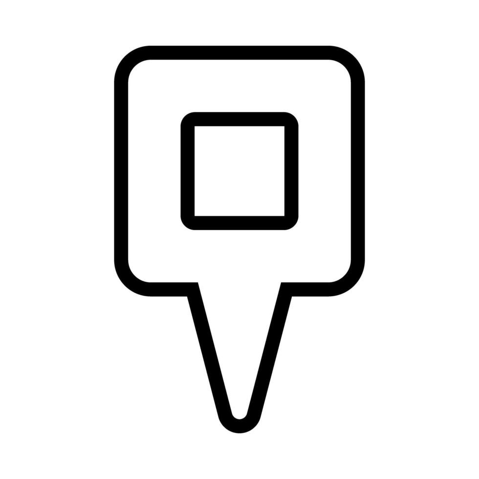 Map Pointer Icon . Outline Map Pointer Sign. Isolated Contour Symbol Illustration vector
