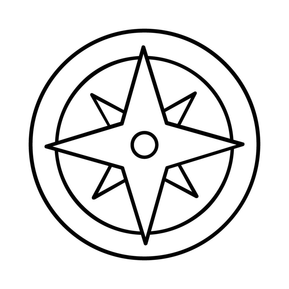compass guide device isolated icon illustration design black and white vector