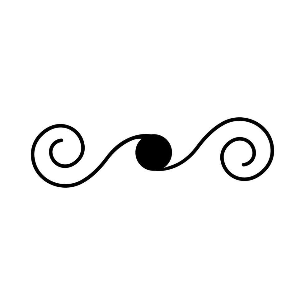 decorative spiral design over white background, line style, illustration vector