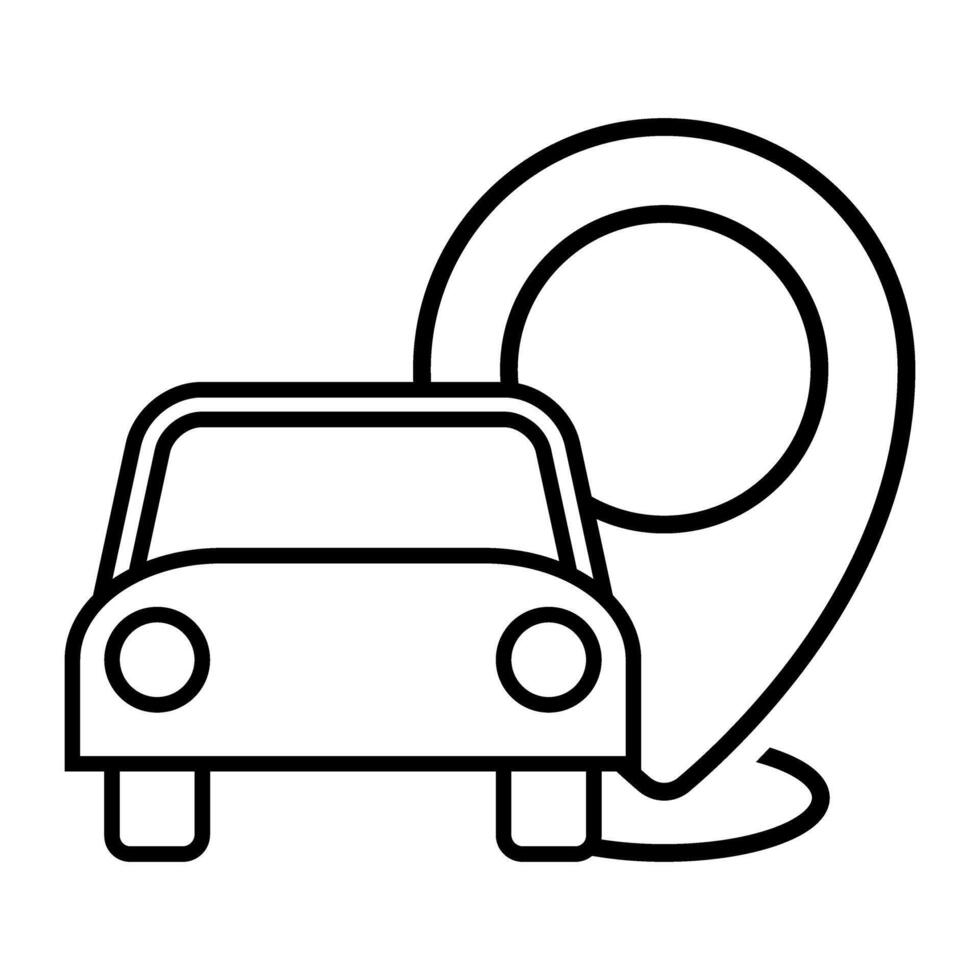 car vehicle with pin location illustration designiconicon illustration design vector