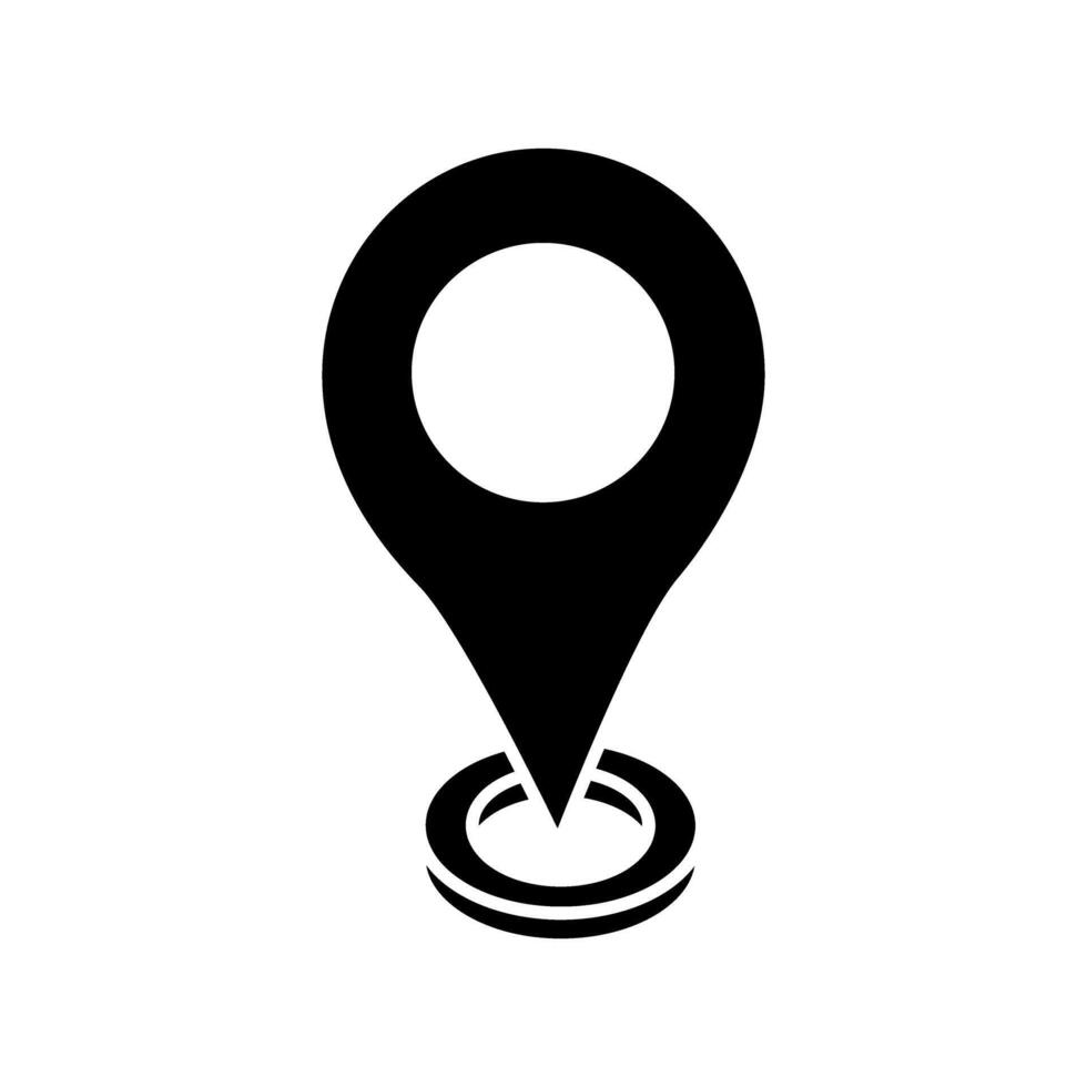 pin location symbol icon over white background, silhouette style, illustration vector