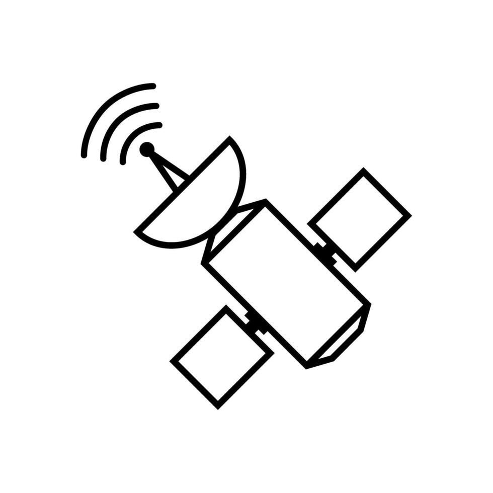 Satellite icon, illustration. Flat design style eps 10 vector